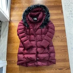 North face deals fur down parkina